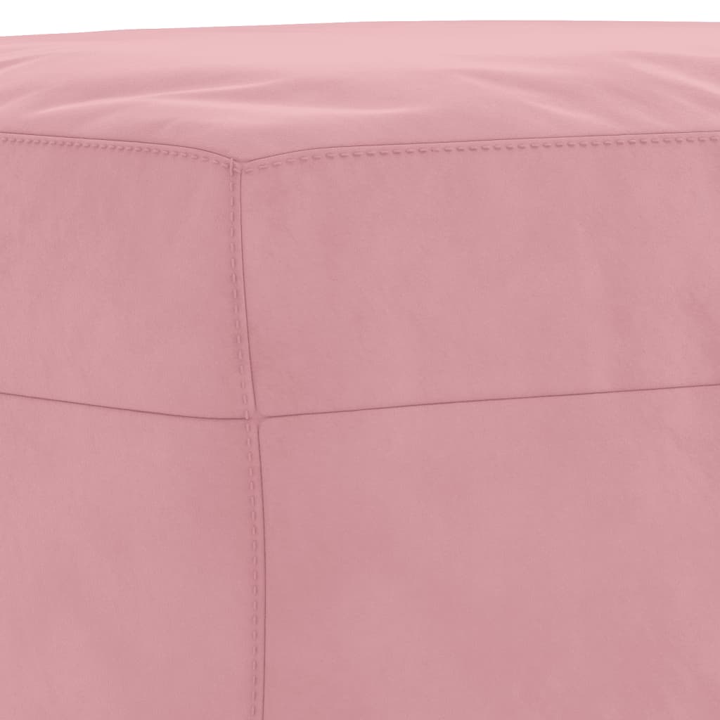 3 pcs conjunto de sofás com almofadas veludo rosa
