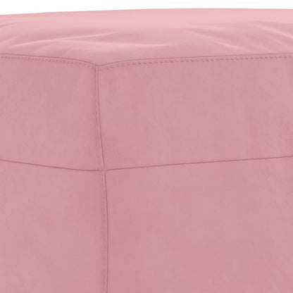 3 pcs conjunto de sofás com almofadas veludo rosa
