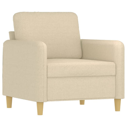 3 pcs sofa set with cushions cream color fabric