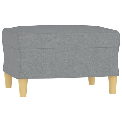 4 pcs conjunto de sofás com almofadões tecido cinzento-claro