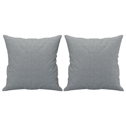 4 pcs conjunto de sofás com almofadas tecido cinzento-claro