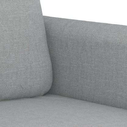 2 pcs conjunto de sofás com almofadas tecido cinzento-claro