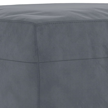 4 pcs conjunto de sofás com almofadões veludo cinzento-escuro