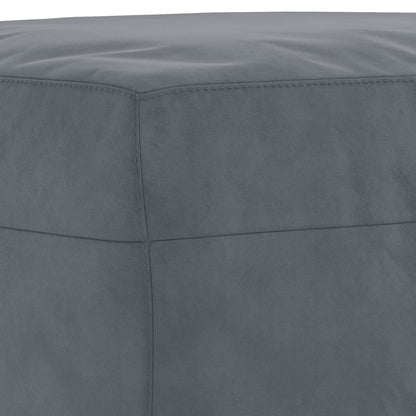 3 pcs conjunto de sofás com almofadões veludo cinzento-escuro