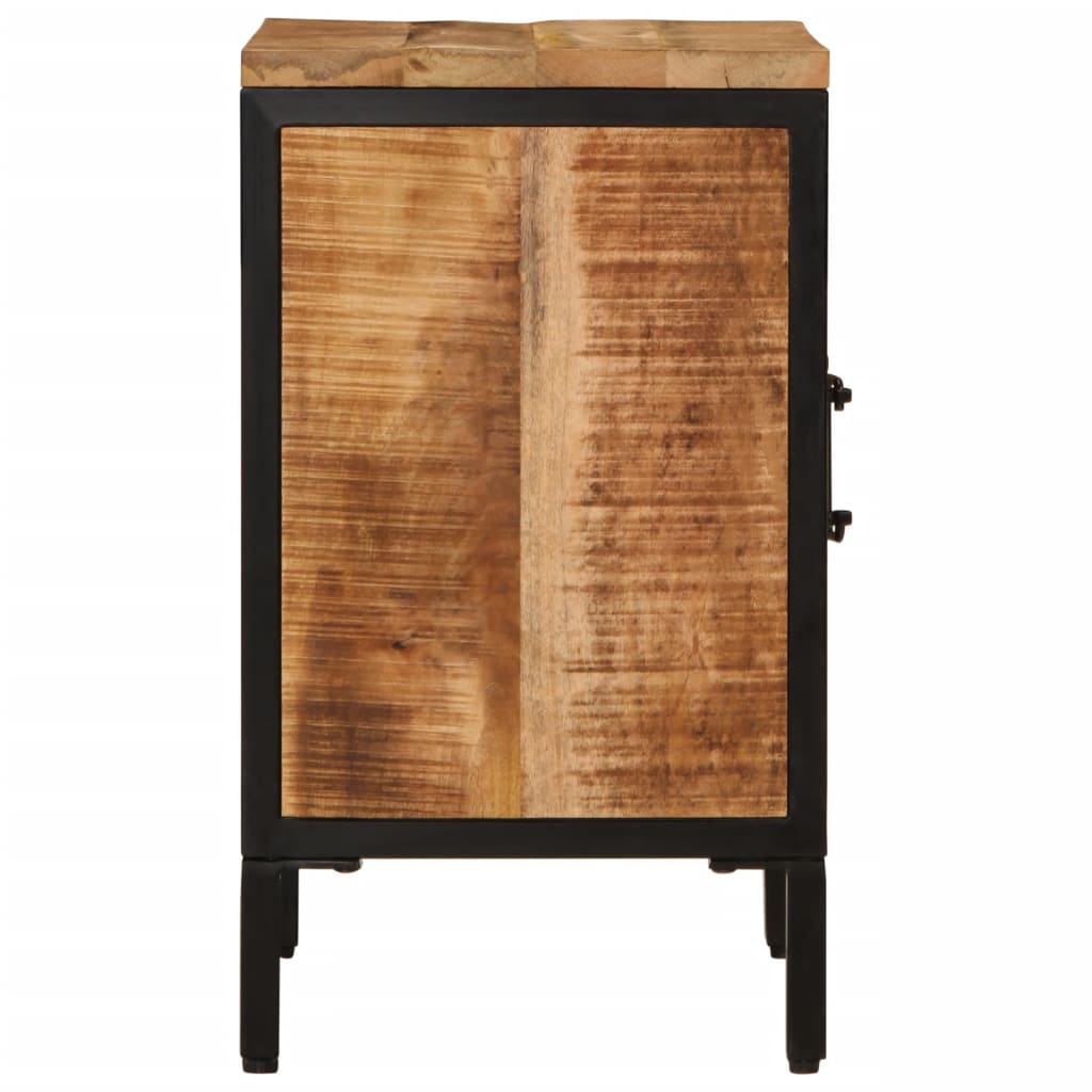 Bedside table 40x30x52.5 cm solid rough mango wood