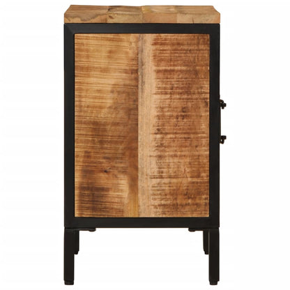 Bedside table 40x30x52.5 cm solid rough mango wood