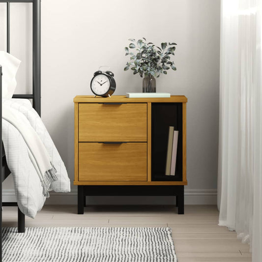FLAM bedside table 49x35x50 cm solid pine wood