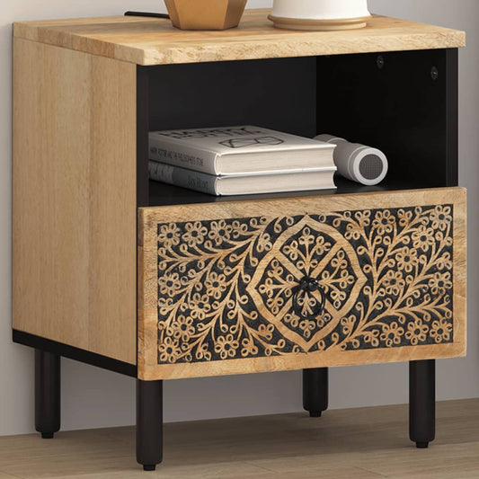 Bedside table 40x33x46 cm solid mango wood
