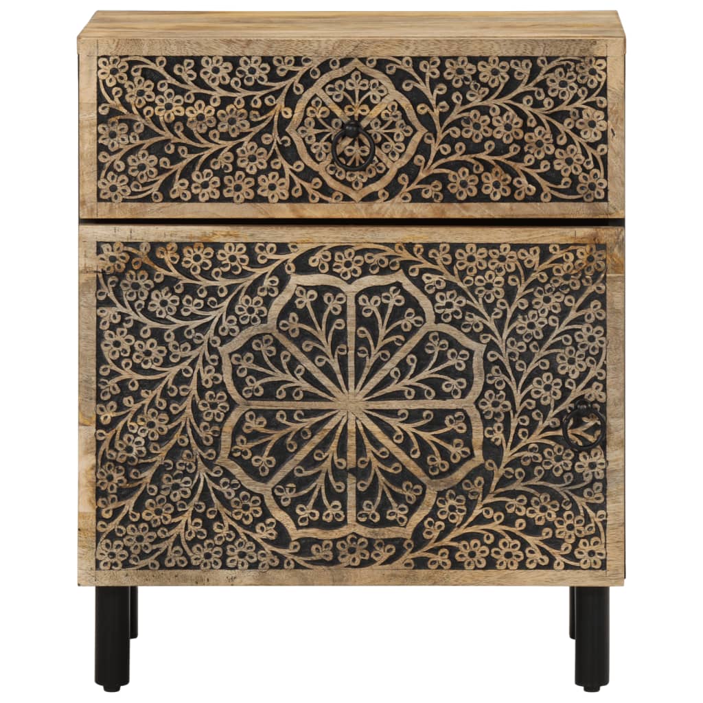Bedside table 50x33x60 cm solid mango wood
