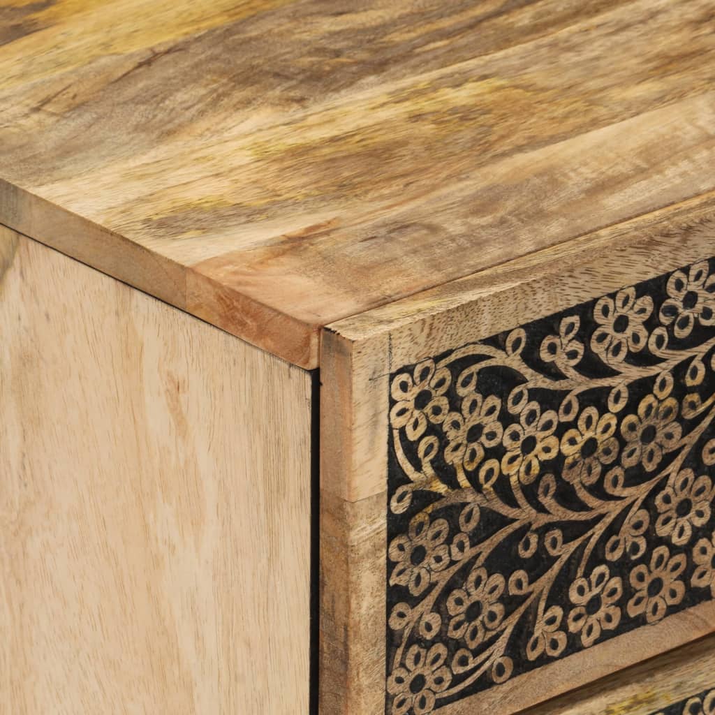 Bedside table 50x33x60 cm solid mango wood