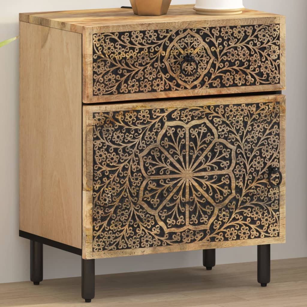 Bedside table 50x33x60 cm solid mango wood