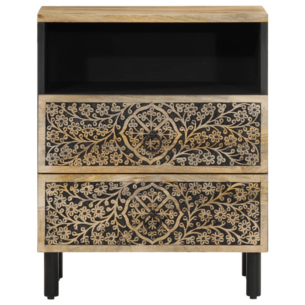 Bedside table 50x33x60 cm solid mango wood