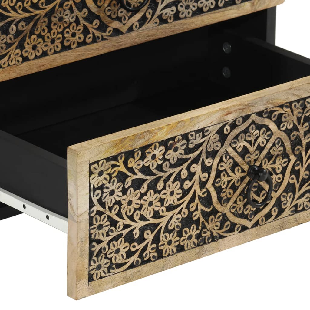 Bedside table 50x33x60 cm solid mango wood