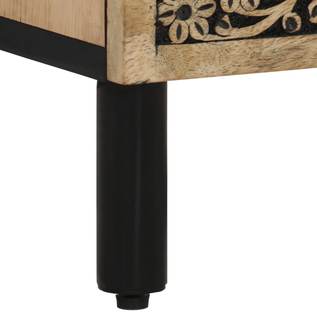 Bedside table 50x33x60 cm solid mango wood