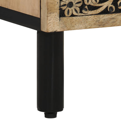 Bedside table 50x33x60 cm solid mango wood