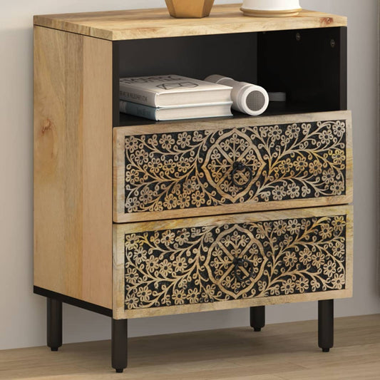 Bedside table 50x33x60 cm solid mango wood