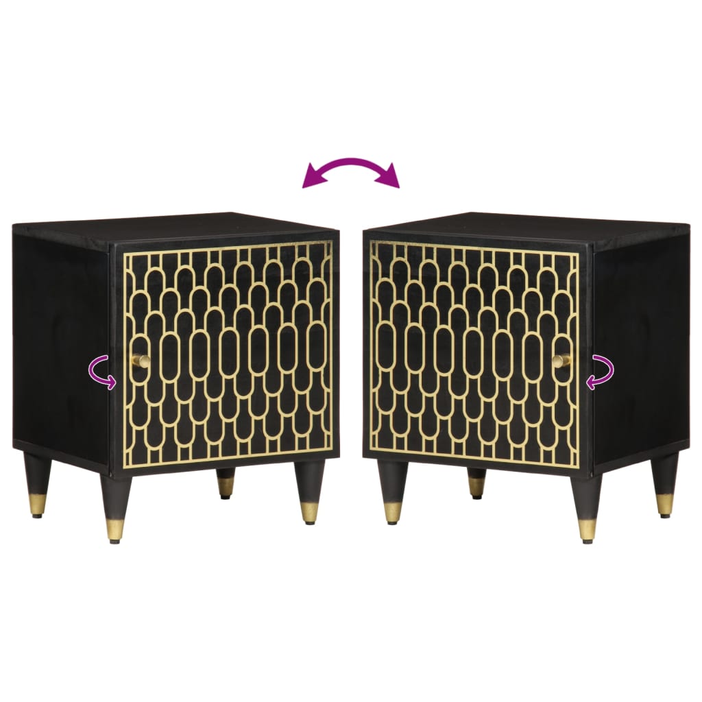 Bedside table 40x33x46 cm solid mango wood