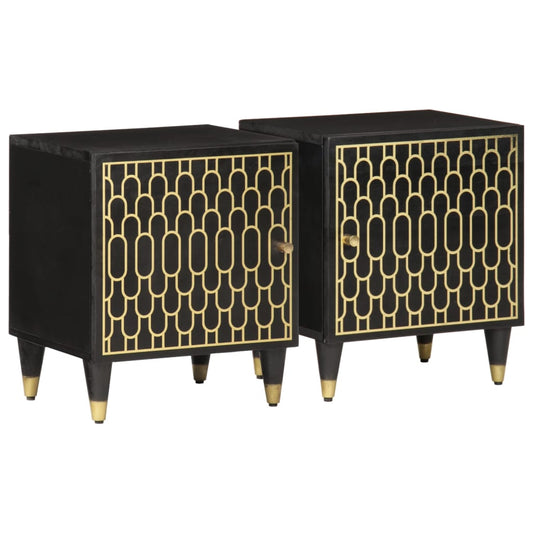 Bedside tables 2 pcs 40x33x46 cm solid mango wood
