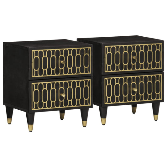Bedside tables 2 pcs 40x33x46 cm solid mango wood
