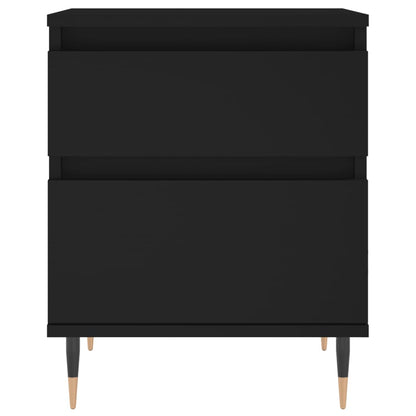 Mesas de cabeceira 2pcs 40x35x50 cm derivados de madeira preto