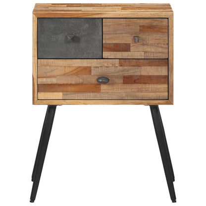 Bedside table 47x31.5x60 cm solid teak wood