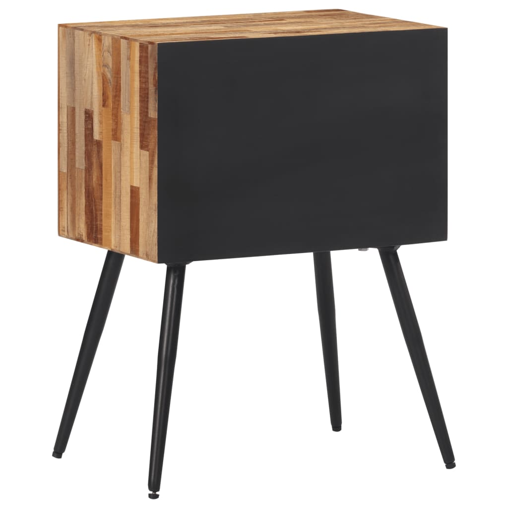 Bedside table 47x31.5x60 cm solid teak wood