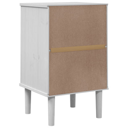 SENJA bedside table 40x35x65 cm solid pine white