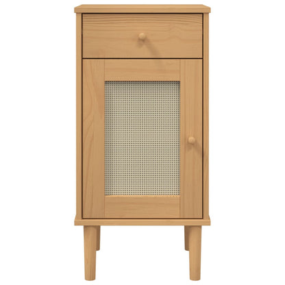SENJA bedside table 40x35x80 cm solid pine brown