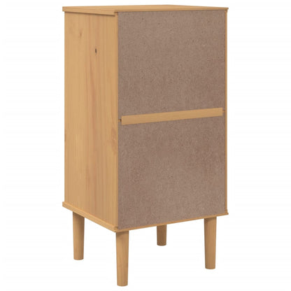 SENJA bedside table 40x35x80 cm solid pine brown