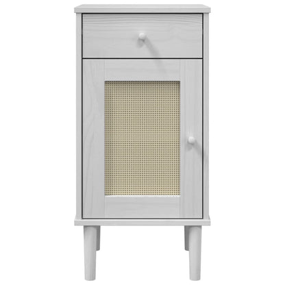 SENJA bedside table 40x35x80 cm solid pine white