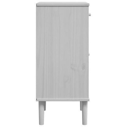 SENJA bedside table 40x35x80 cm solid pine white