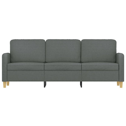 3-seater sofa 180 cm dark grey fabric