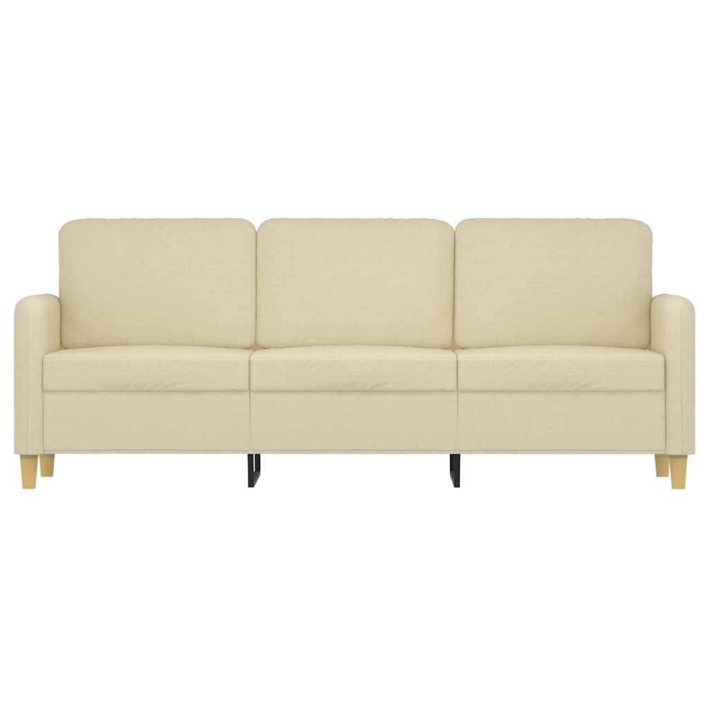 3-seater sofa in cream-colored fabric, 180 cm