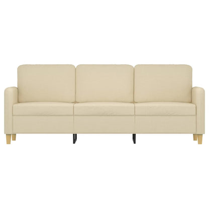 3-seater sofa in cream-colored fabric, 180 cm