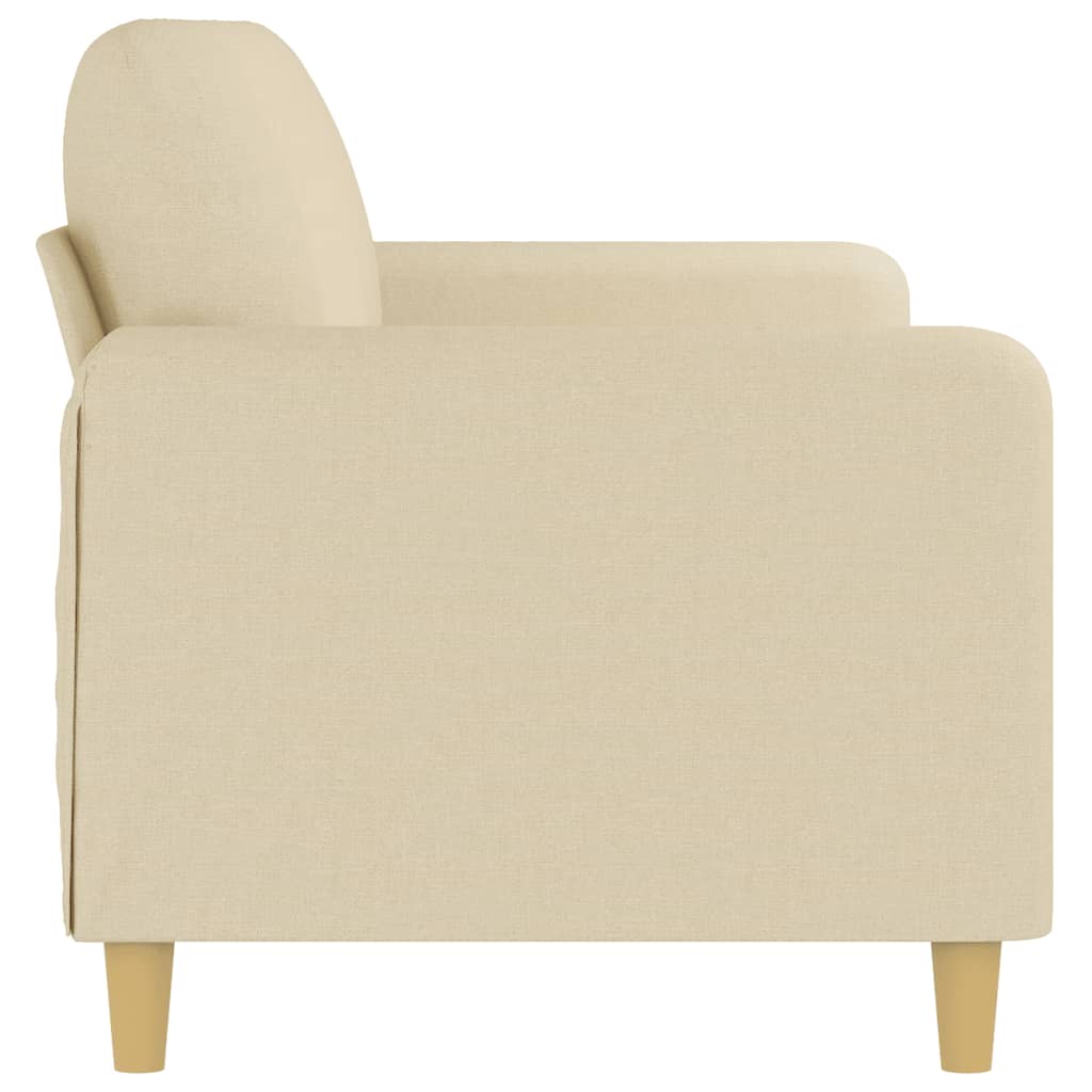 3-seater sofa in cream-colored fabric, 180 cm
