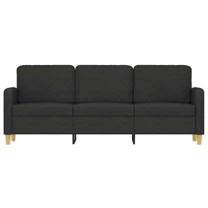 Sofá de 3 lugares tecido 180 cm preto