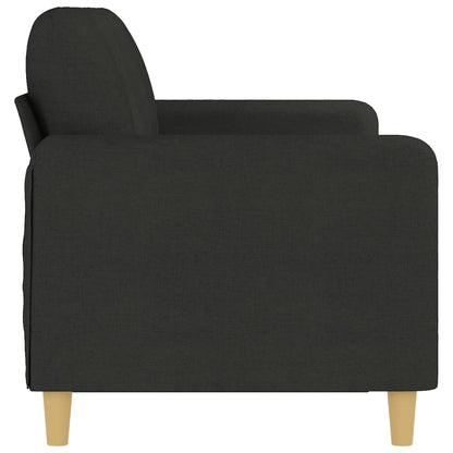 Sofá de 3 lugares tecido 180 cm preto