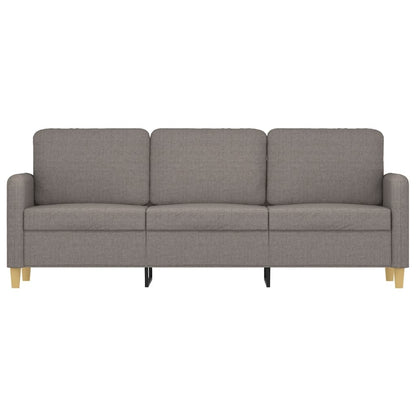 3-seater sofa in 180 cm grey-brown fabric