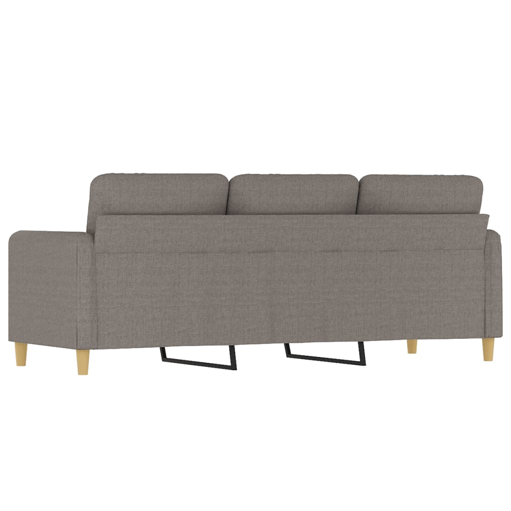 3-seater sofa in 180 cm grey-brown fabric