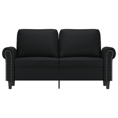 2-seater sofa 120 cm black artificial leather