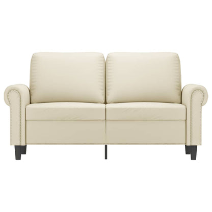 2-seater sofa 120 cm cream-colored artificial leather