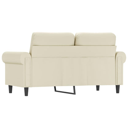 2-seater sofa 120 cm cream-colored artificial leather