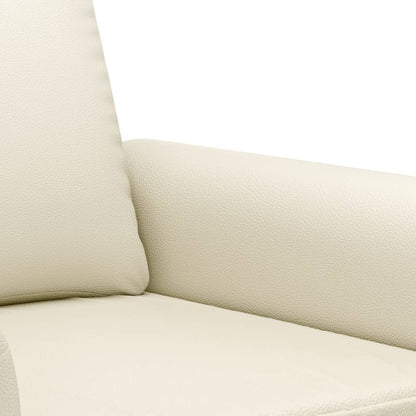 2-seater sofa 120 cm cream-colored artificial leather