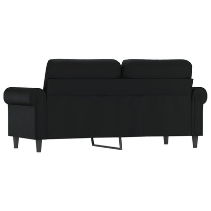 2-seater sofa 140 cm black faux leather
