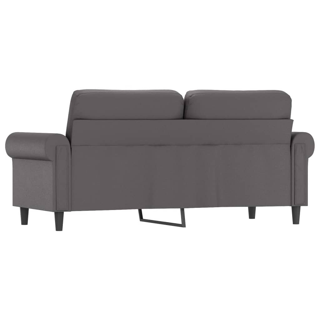 2-seater sofa 140 cm grey faux leather