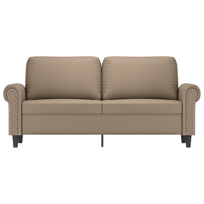 2-seater sofa 140 cm in cappuccino-colored faux leather