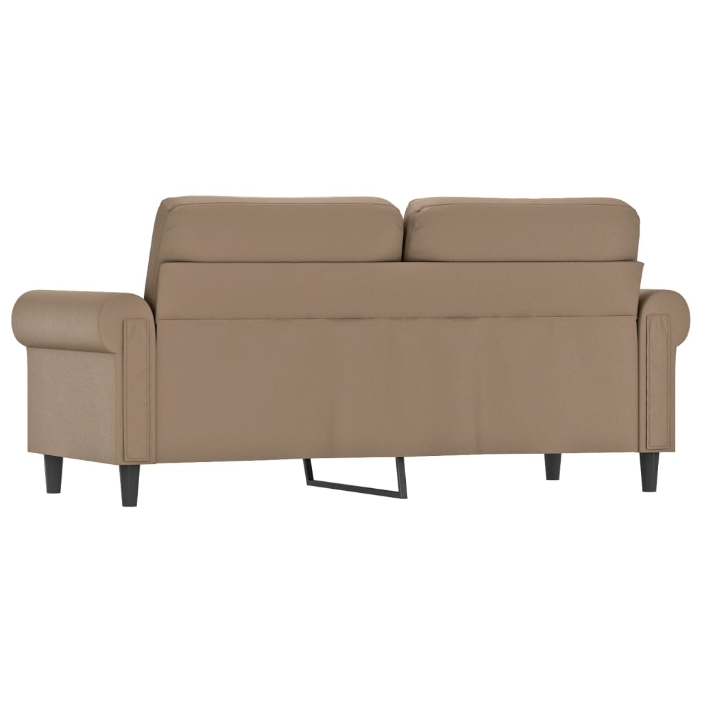 2-seater sofa 140 cm in cappuccino-colored faux leather