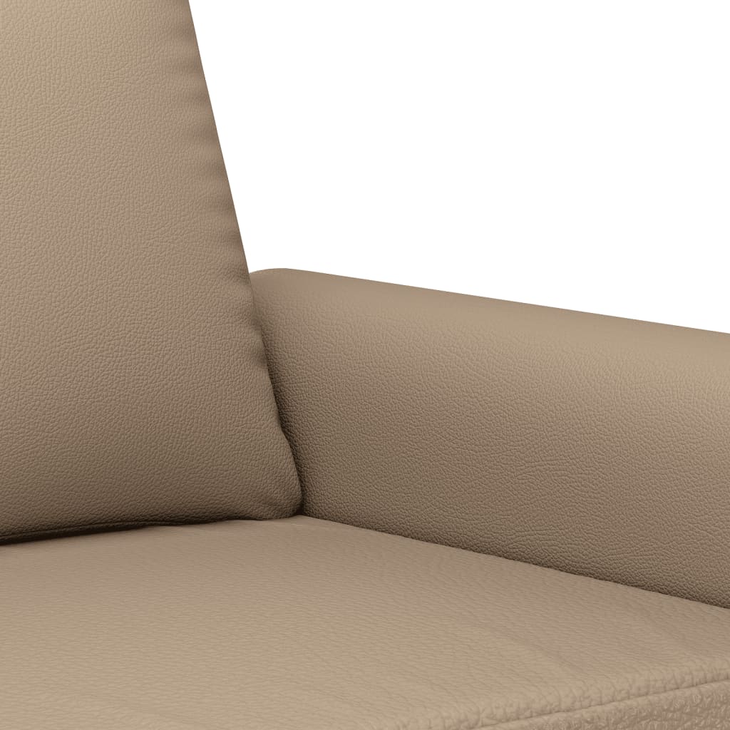 2-seater sofa 140 cm in cappuccino-colored faux leather