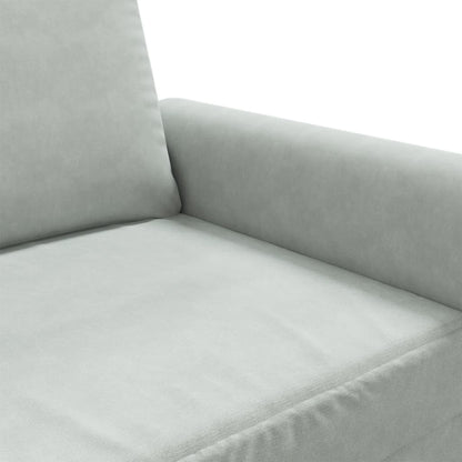 60 cm light grey velvet armchair