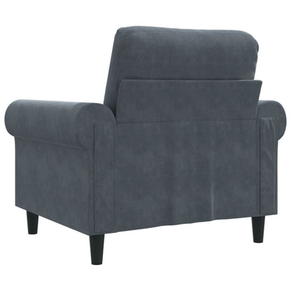 60 cm dark green velvet armchair